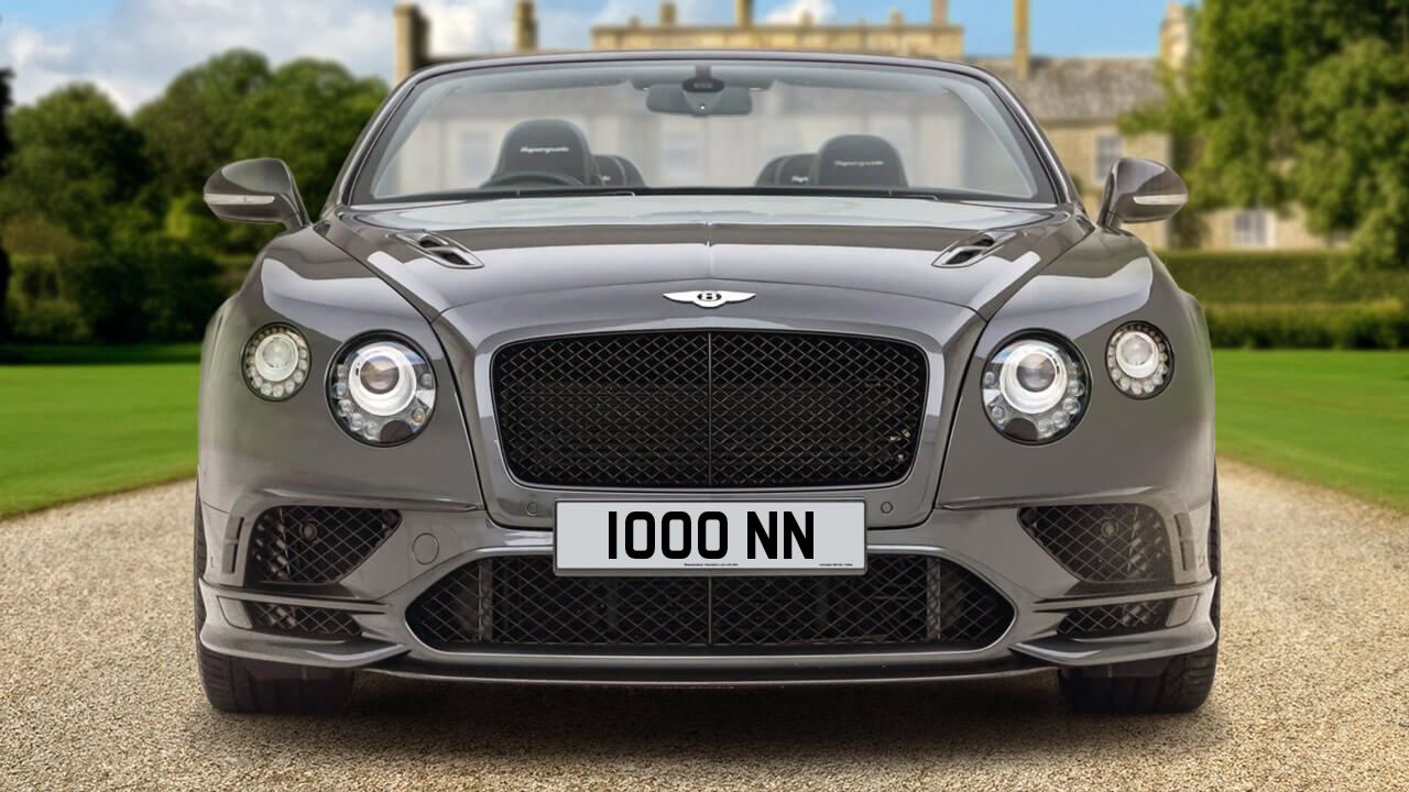 Car displaying the registration mark 1000 NN